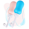 Clean Bum Peri Bottle. Een set van 2 draagbare bidet sproeiers in de kleuren blauw en roze.